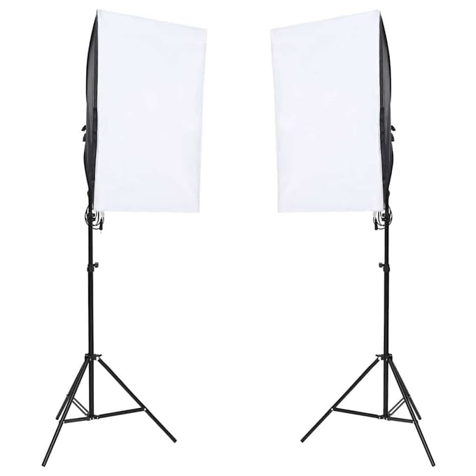 vidaXL - Fotostudioset - met - verlichtingsset - en - achtergrond
