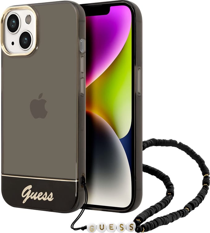 GUESS GUHCP14MHGCOHK iPhone 14 Plus 6.7 "black / black hardcase Translucent Pearl Strap