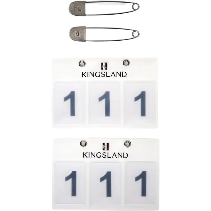 Kingsland - Classic 3-pocket Nummerhouder - Startnummer - Wit