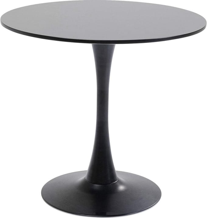 Ronde Eettafel Zwart Ø 80 cm - Compact en Modern Keukentafel