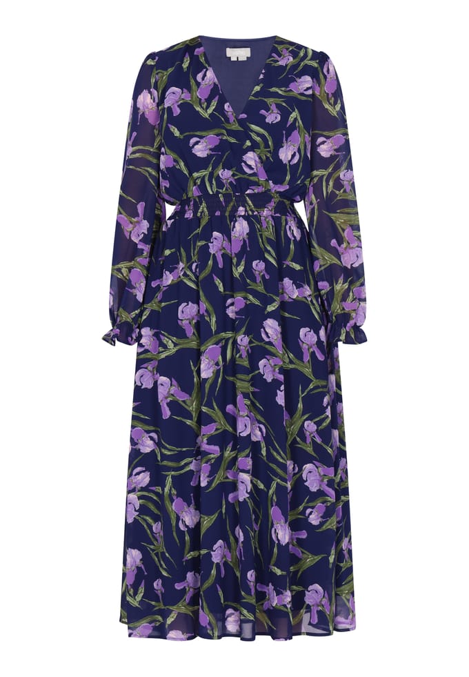 usha Jurk Dames Blauw Veelkleurig