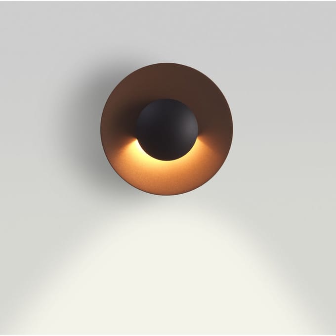 Marset Ginger C Wandlamp Outdoor - roestbruin - Ø15 cm