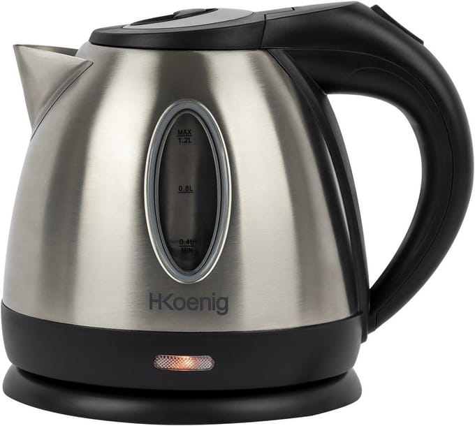 Compacte RVS Waterkoker 1.2L met Snelle Kookfunctie en Waterniveau Indicator