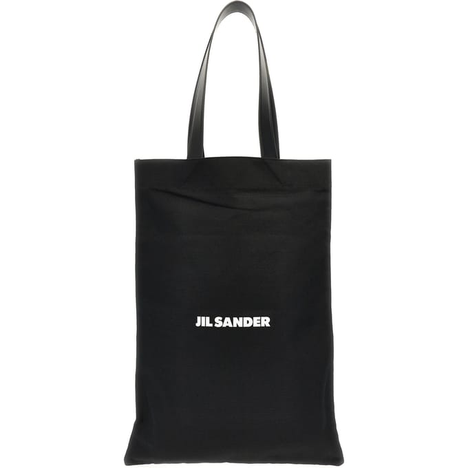 Jil Sander Zwarte Katoenen Tote Bag