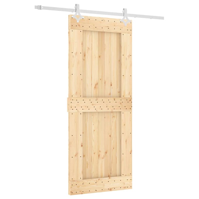 vidaXL - Schuifdeur - 85 - x - 210 - cm - Massief - Pine - Hout - (Onbehandeld)