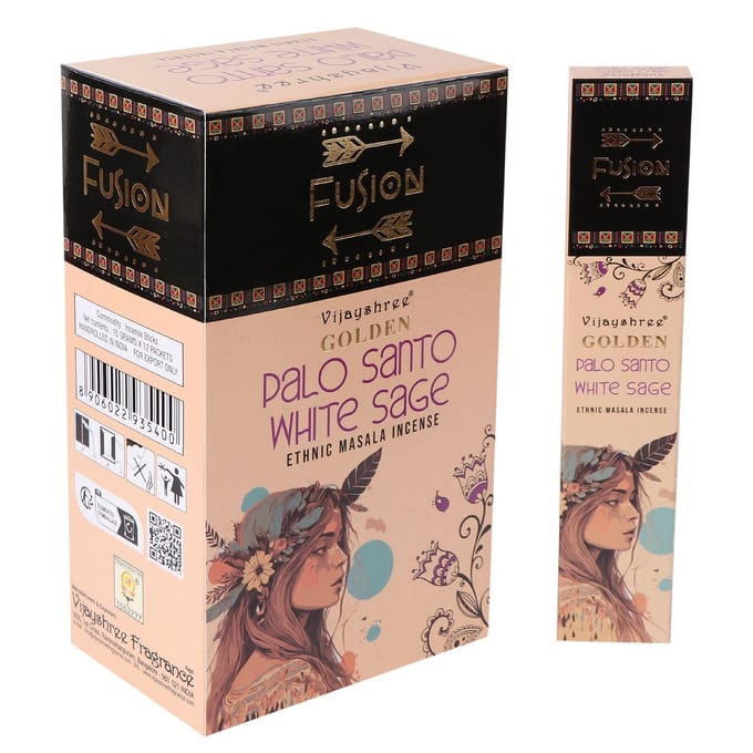 6x Bâtonnets d'Encens Palo Santo Et Sauge Blanche 15g