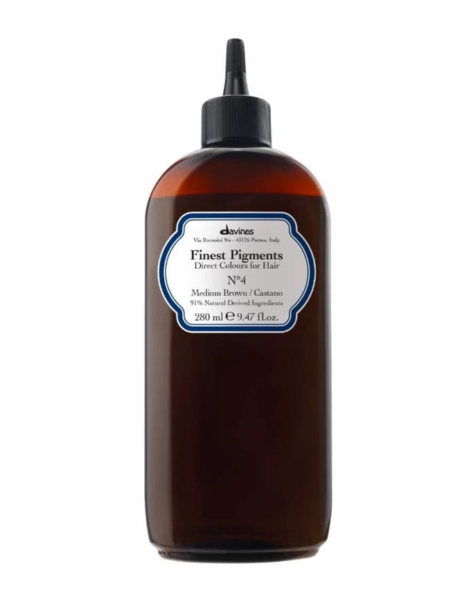 Davines, Finest Gloss, Ingrédients Naturels, Pigment Colorant Cheveux, N.4 Châtain Moyen, 280 ml