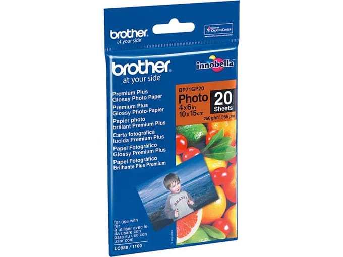 Brother BP - photo paper - glossy - 20 sheet(s) - 100 x 150 mm