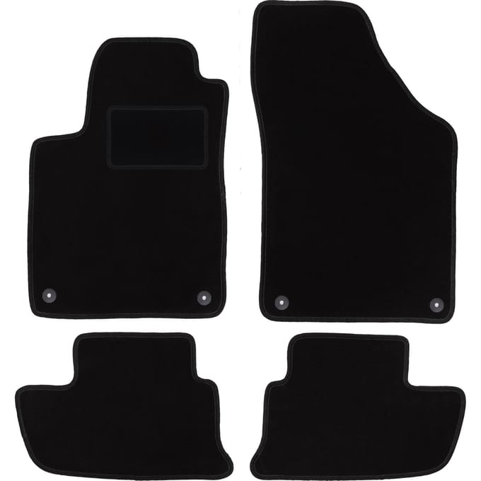 Zwarte veloursmatten voor: Peugeot RCZ coupé (2010-2015)