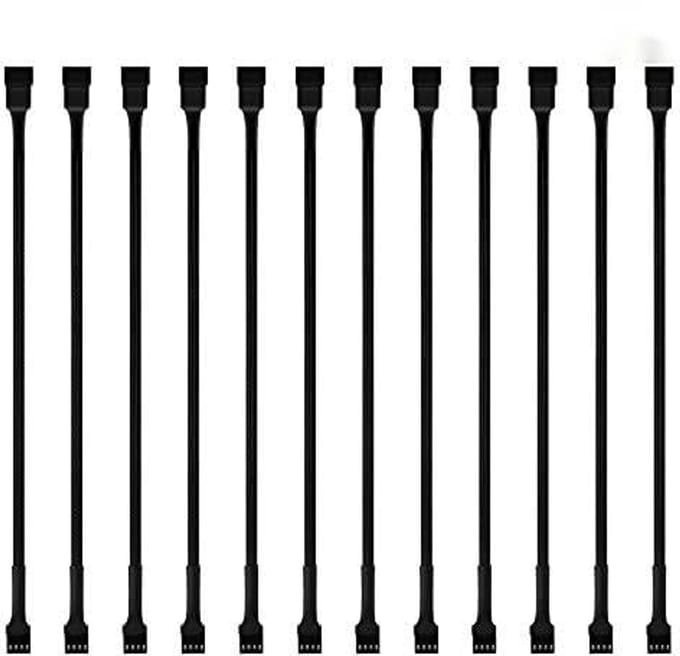 12 stuks 4-pins PWM ventilatorverlengkabels voor optimale koeling