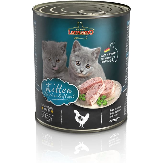 6x800g All Meat Kitten Gevogelte Leonardo Kattenvoer