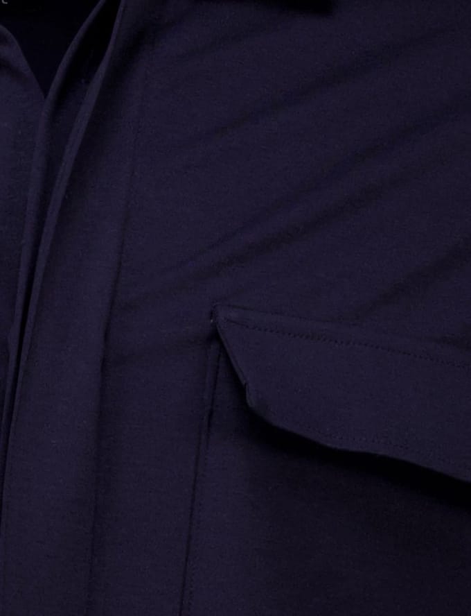 Gentiluomo casual overshirt stretch donkerblauw