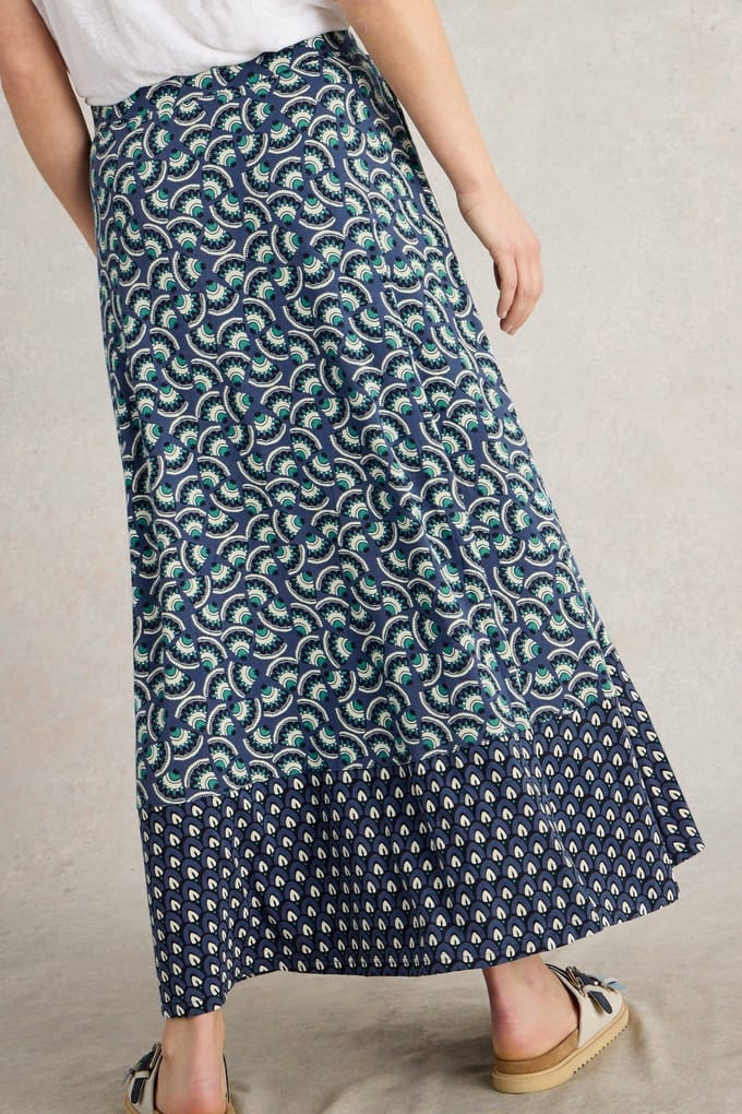 White Stuff Jada Jersey Maxi Skirt Navy Multi Taglia: 6 REGULAR | Maxi gonne Outlet | Donna | Blu