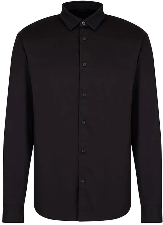 Armani Exchange 6dzcl6_zn10z Overhemd Met Lange Mouwen Zwart L Man