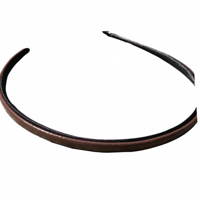 Diadeem-bruin-leer-haarband-4.5 mm - Charme Bijoux