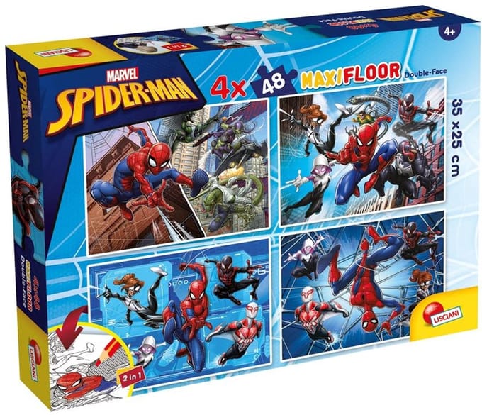 Lisciani marvel puzzle df maxi floor 4 x 48 spider-man