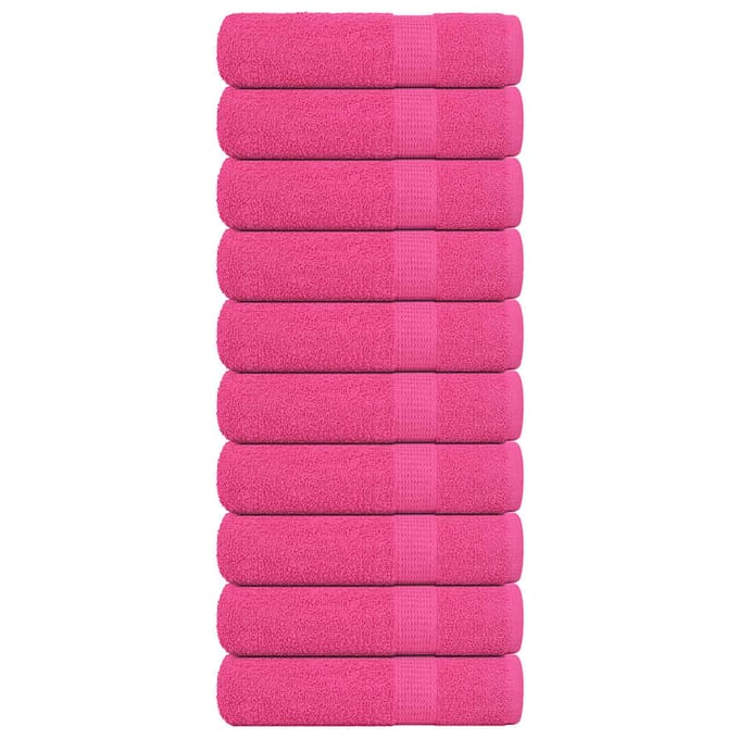 vidaXL - Douchehanddoeken - FROGN - 10 - st - 70x140 - cm - 360 - g/m² - roze