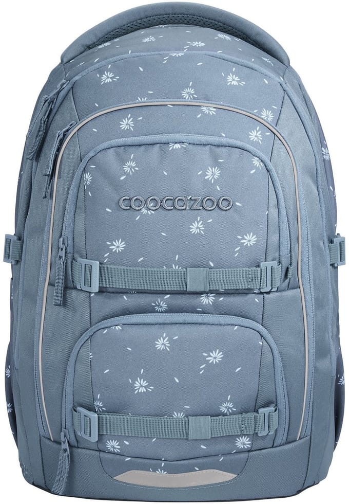 coocazoo schoolrugzak Porter Backpack Bloomy Daisy blauwgrijs