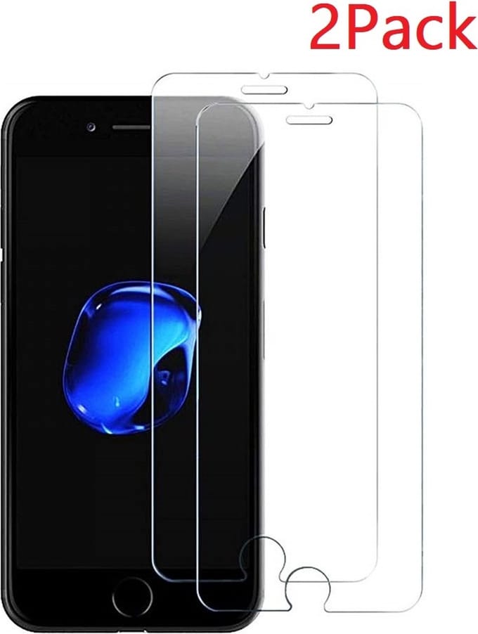 Geschikt voor iPhone 8 Plus / 7 Plus Screenprotector Glass 2 Pack - Ntech Screenprotector