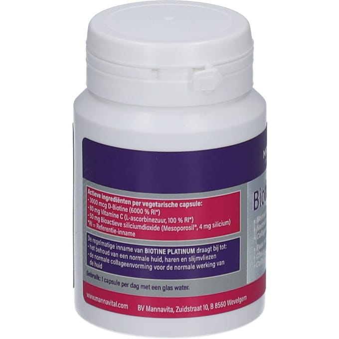 Mannavital Biotine Platinum 60 Gecomprimeerde tabletten