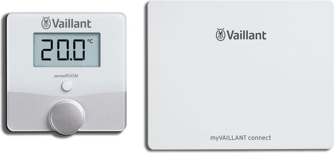 Vaillant draadloze sensoROOM vrt51F thermostaat plus myVAILLANT connect 940F internetmodule voor Vaillant cv ketels vanaf 2007