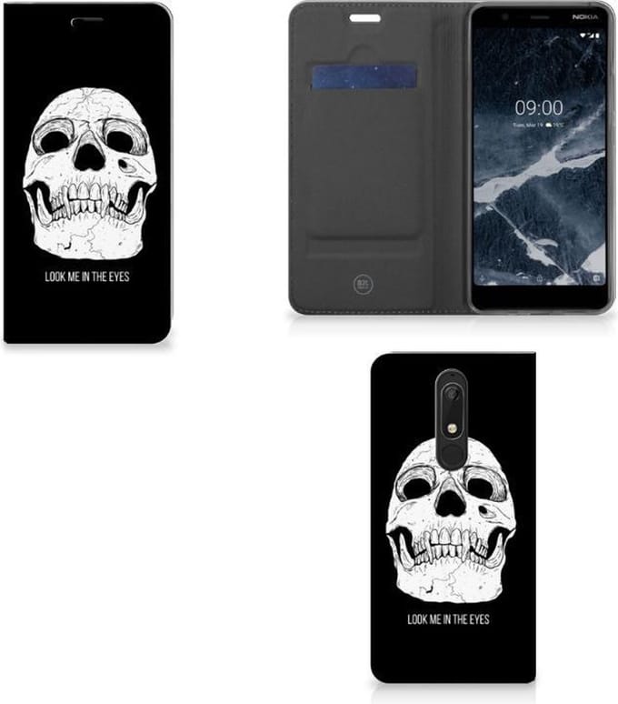 Mobiel BookCase Nokia 5.1 (2018) Skull Eyes