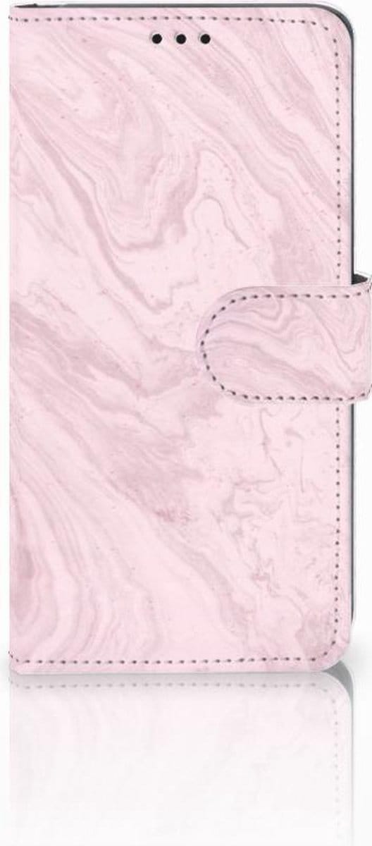 Samsung Galaxy S10 Bookcase Marble Pink - Origineel Cadeau Vriendin