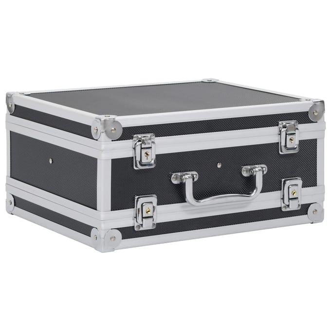 vidaXL Wapenkoffer aluminium ABS zwart