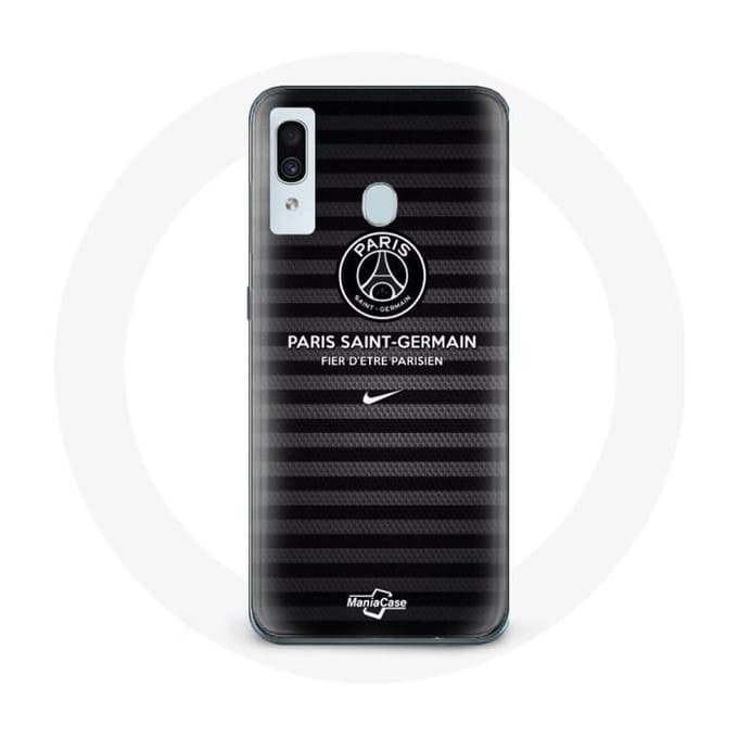 Coque de protection - PSG - Samsung Galaxy A20 - Noir - Souple - Sportif