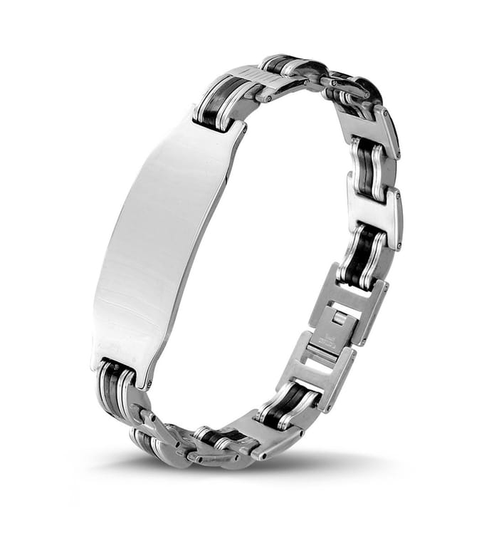 Montebello Armband Davied - 316L Staal - Graveer - 13mm - 21cm