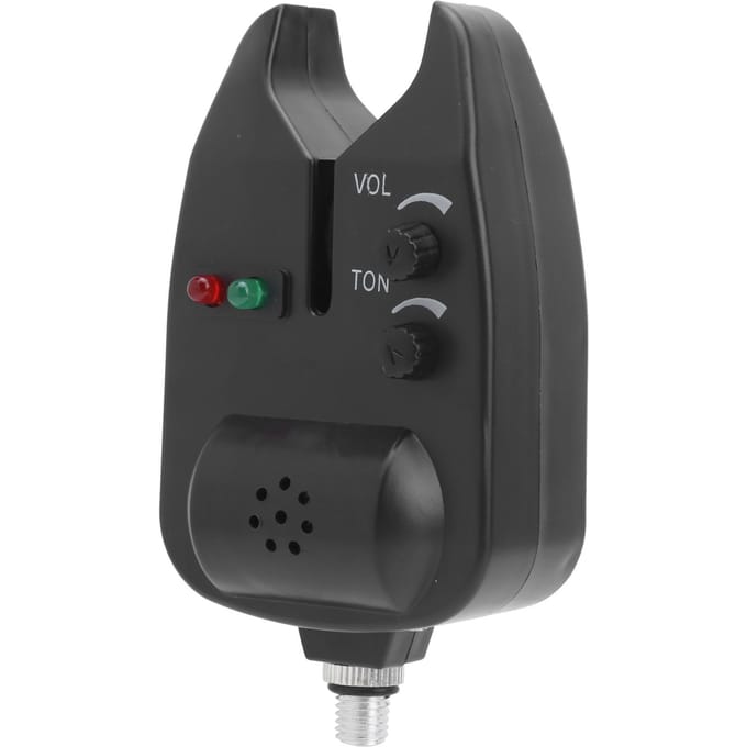 Visaas Alarm LED Indicator Hoorbaar Visueel Alarmerend Instelbaar Volume voor EU-stijl Hengelhouder black