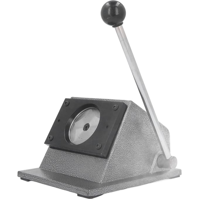 Ronde badgemaker Cirkelvormige stansmachine Roestvrijstalen grafische stansmachine voor papier, leer en PVC