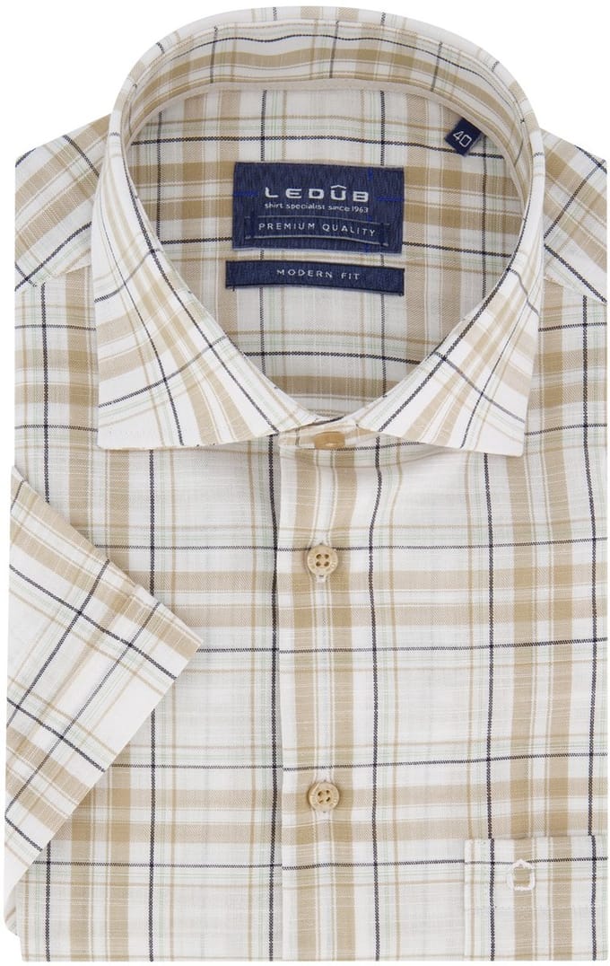 Ledub business overhemd beige