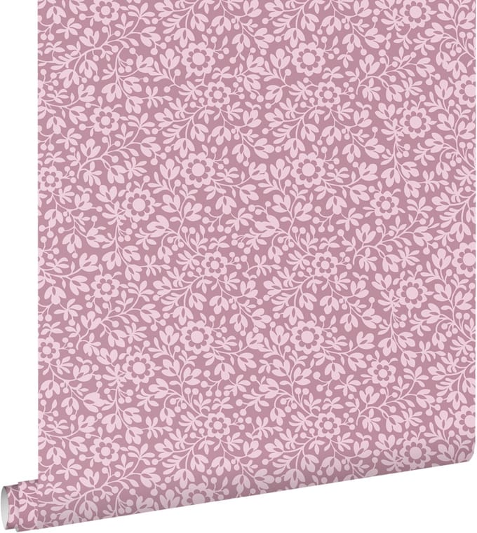 ESTAhome behang bloemetjes paars - 50 x 900 cm - 131675