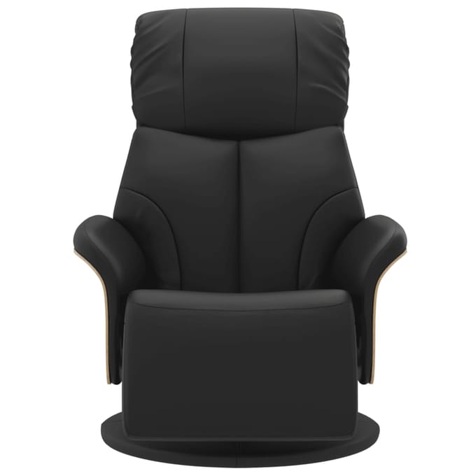 vidaXL - Fauteuil - verstelbaar - met - voetensteun - kunstleer - zwart
