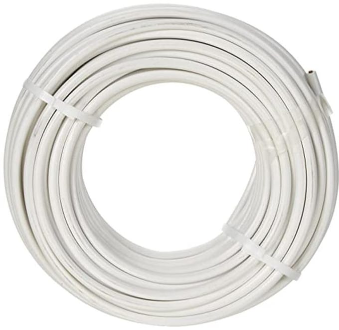 Slangleiding 25 m, 2 x 0,75 mm2, Wit - Perfect voor Schakelaars en Stopcontacten