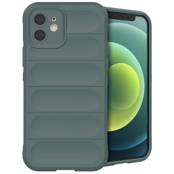 imoshion Hoesje - Geschikt voor Apple iPhone 12 - EasyGrip Backcover - Donkergroen