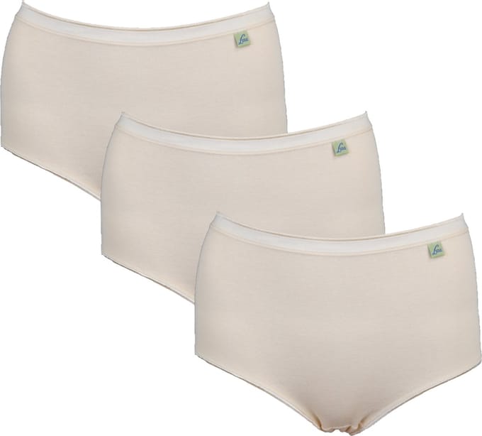 3-pack Lunatex dames tailleslips (Maxi) Huid - maat XXL