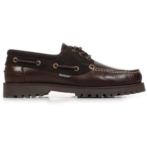 Barbour Bruine leren Deck bootschoenen
