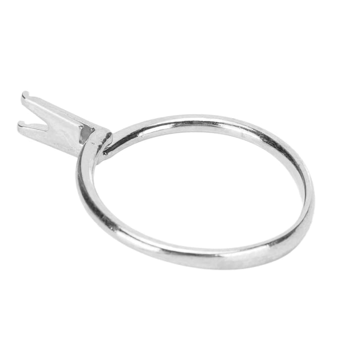 Blanke Ringbasis Staal Kort Vier Klauwen Exquise Glanzend Lichtgewicht Vingerringen Componenten voor DIY white
