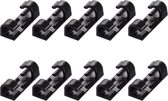 Knaak Kabel Clips - Zelfklevend - Kabelbinder - Zwart - 20 Stuks