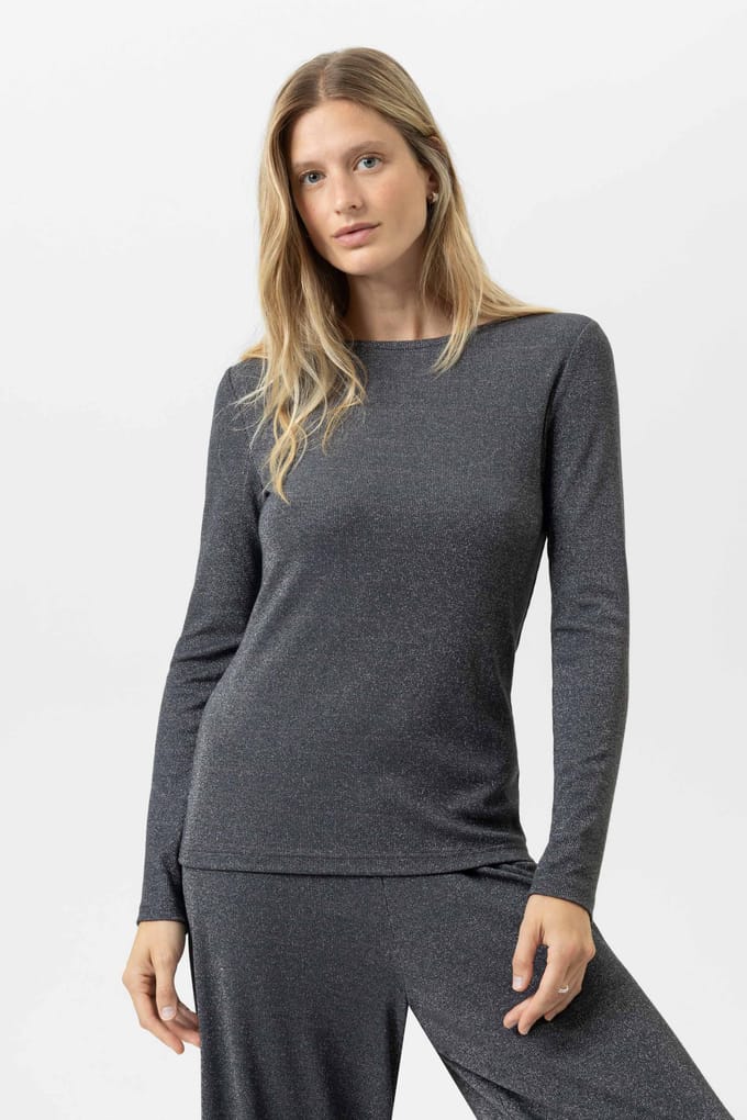 Shirt met lange mouwen Serie Sparkling Rib Thunder Grey