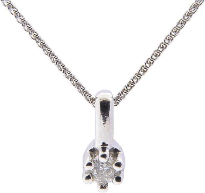 Christian wit gouden diamanten hanger