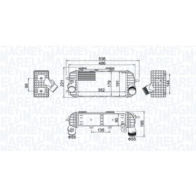 Intercooler MAGNETI MARELLI 351319205760