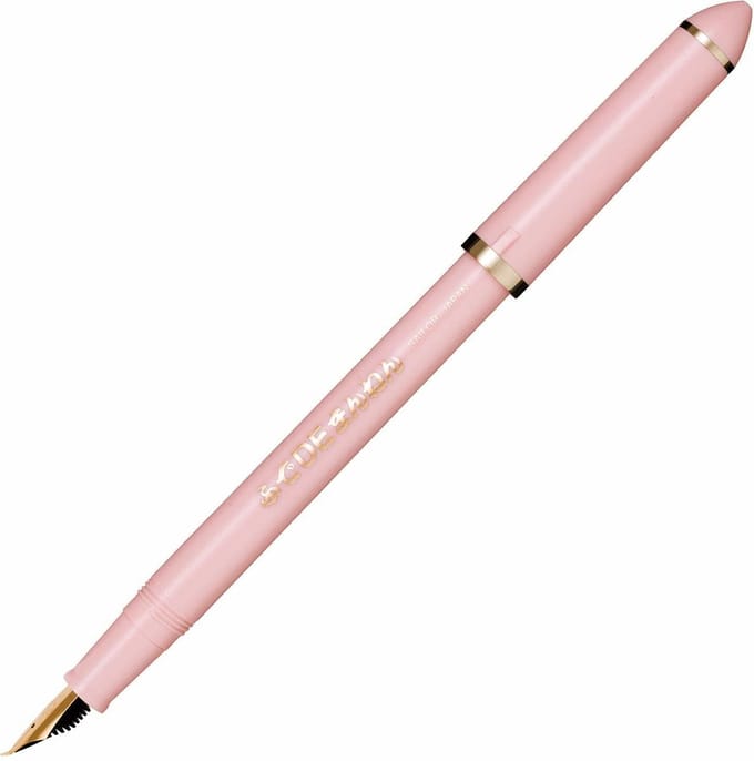 Sailor Fude-De-Mannen Script Kalligrafie Pen Roze, Nib Angle 40 °C Degrees + 2 Cartridges
