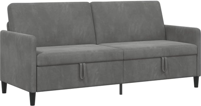 vidaXL - Sofa - met - Opbergruimte - Donkergrijs - 192 - x - 78 - x - 87 - cm - Polyester