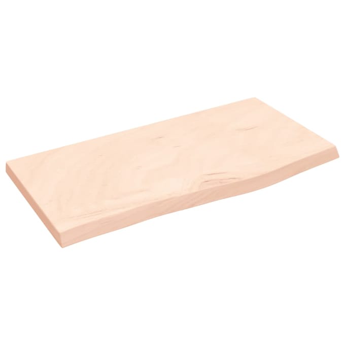 vidaXL - Wastafelblad - 60x30x(2-4) - cm - onbehandeld - massief - hout