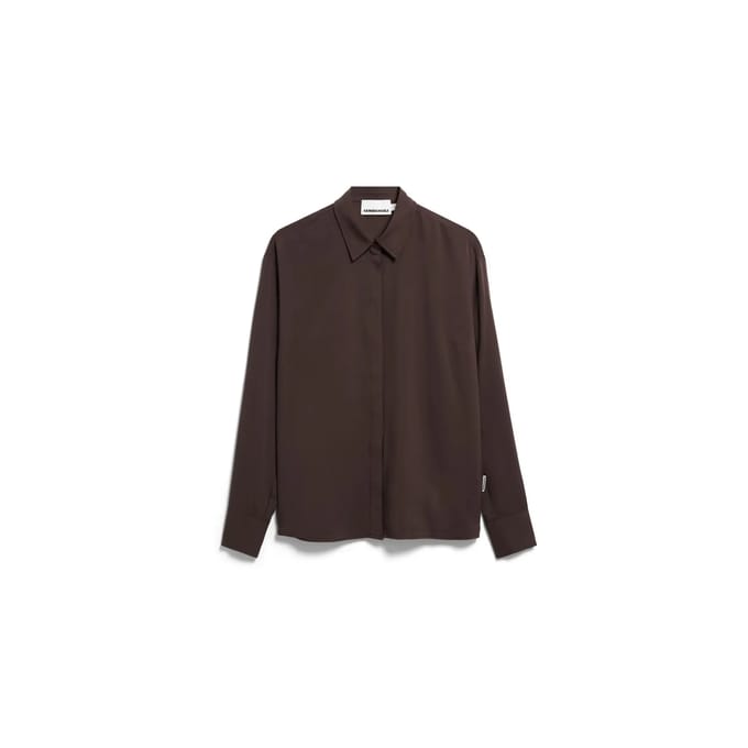 relaxed fit blouse met lange mouwen van pure viscose model 'LARISAANA'