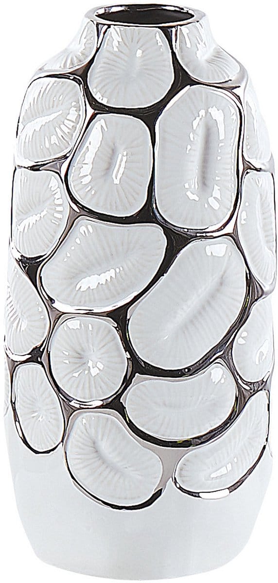 CENABUM - Decoratieve vaas - 28 cm - Wit - Keramiek