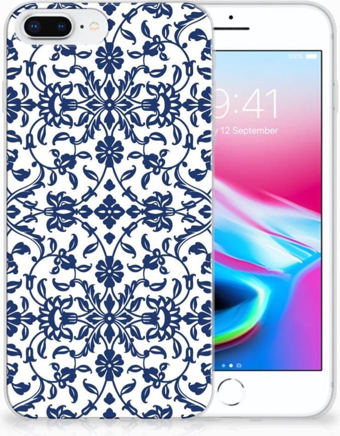 Apple iPhone 7 Plus | 8 Plus TPU Case Flower Blue